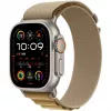 Cinturino Apple 49 mm Alpine Loop marrone piccolo finitura titanio naturale