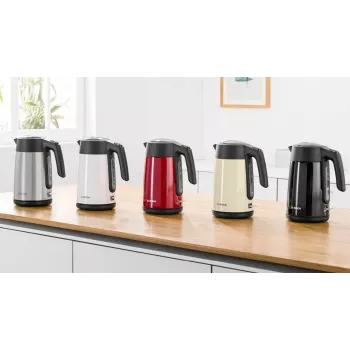 Bollitore elettrico Bosch TWK7L464 – capacità 1,7 L, 2400 W, rosso, corpo in plastica