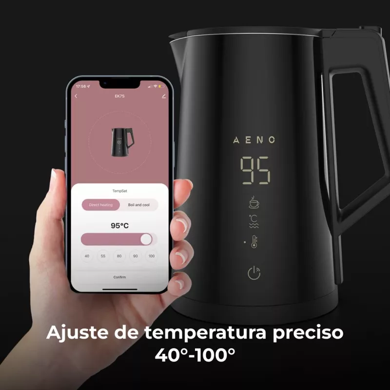 AENO Bollitore EK7S 1,7 L 2200 W Nero