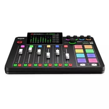 Controller da studio RØDE Caster Pro II nero — 4 combo XLR/TRS, 4 uscite cuffie, 8 pad, touchscreen, Wi‑Fi, Bluetooth, USB‑C