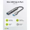 Hub USB Goobay Slim 4 porte, USB-A a USB-C™/USB-A, USB 3.2 (74458)