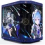Case per computer HYTE Y70 Hoshimachi Suisei blu vetro temperato — case mid-tower ATX con pannelli in vetro temperato