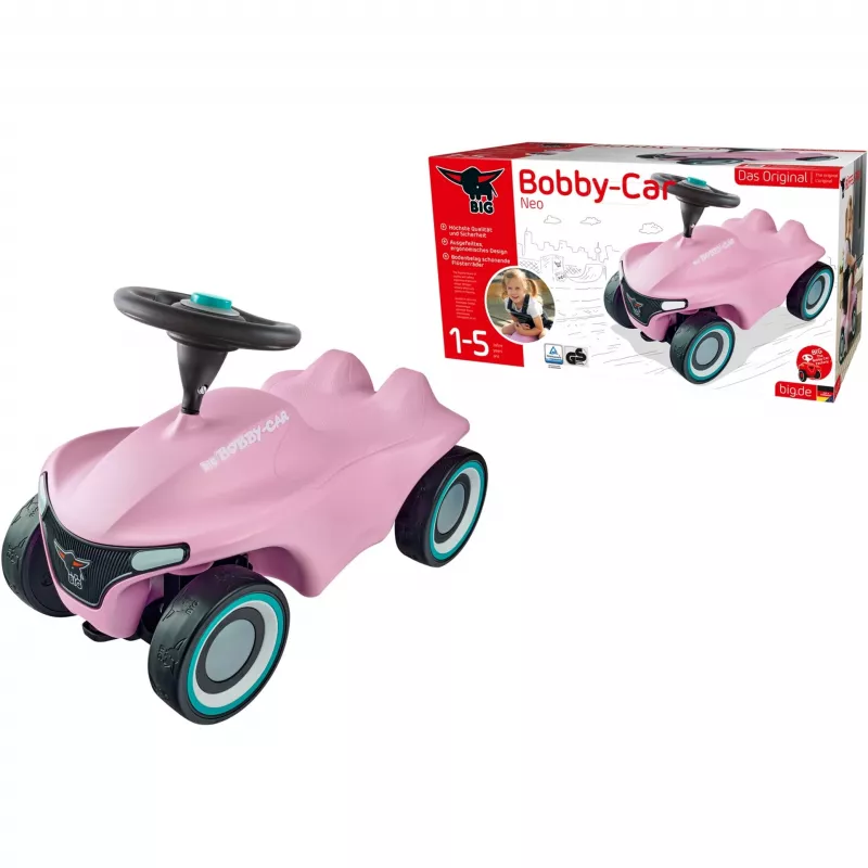 Macchinina Simba‑Dickie BIG Bobby‑Car‑Neo rosé, con spinta e veicolo per bambini (rosa)