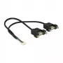 Cavo USB DeLOCK 84839 USB 2.0 0,25 m 2 x USB A nero