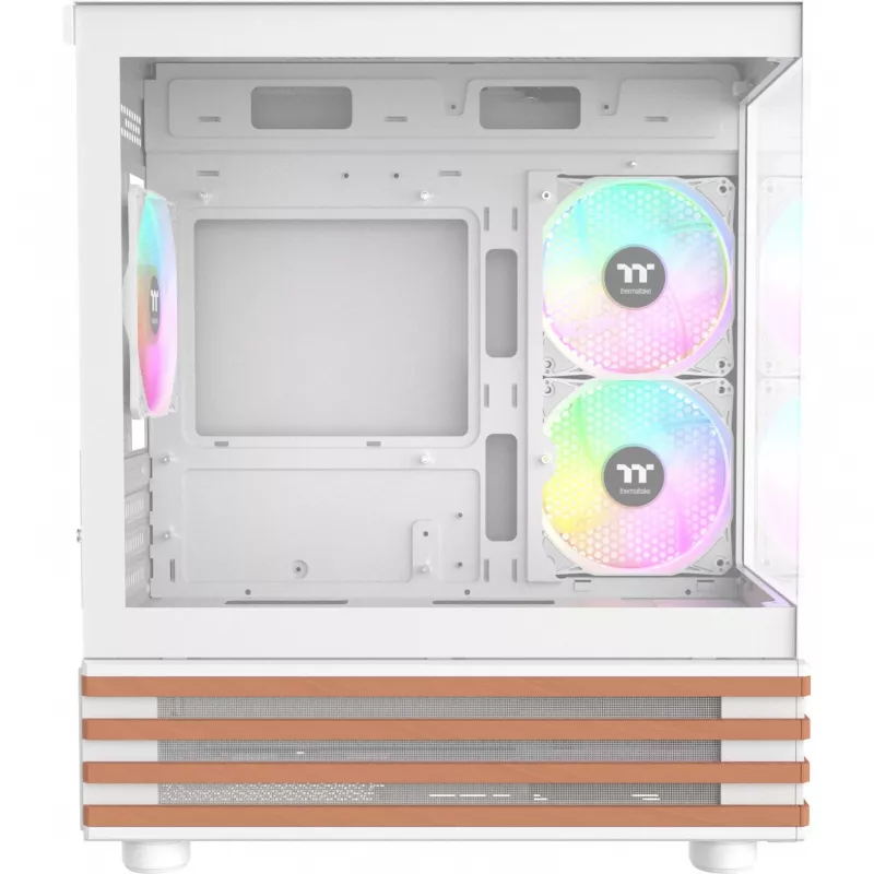 Case PC Micro Tower THERMALTAKE View 170 WS ARGB Snow — Micro ATX, bianco, 2x120mm laterale, 1x120mm posteriore, alimentatore in basso, supporta 2,5 pollici/3,5 pollici