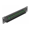 Patch panel fibra ottica DeLOCK 10 pollici 12 porte SC simplex verde 1U nero