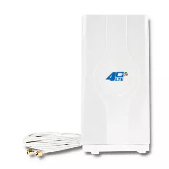 Antenna omnidirezionale QOLTEC 57013, 0,6–2,7 GHz, 30 dBi, polarizzazione verticale, 50 Ω, case in ABS bianco