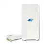Qoltec 57013 antenna omnidirezionale 4G LTE da interni, 2x SMA, 0,6-2,7 GHz, 30 dBi, polarizzazione verticale, 50 Ω, ABS bianco