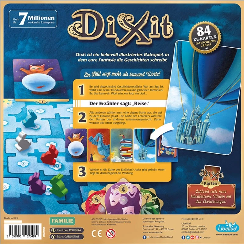 Gioco di carte Asmodee Dixit LIBD0016 — gioco di ruolo, 30 min, età 8+