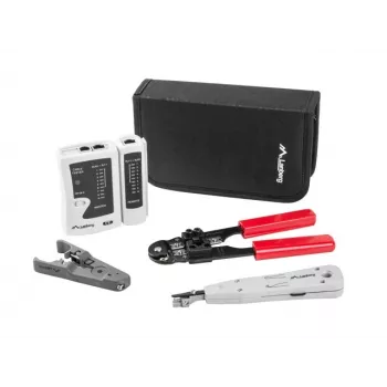 Set di attrezzi per rete LANBERG tester spellafili pinza crimpatrice NT-0301 – supporto connettore RJ-12
