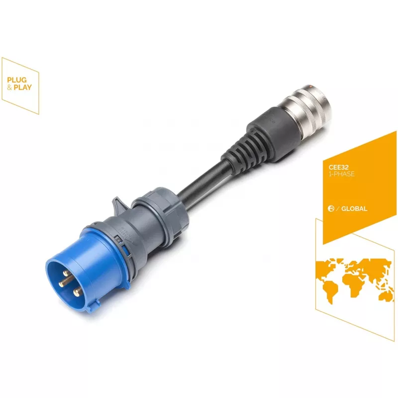 Adattatore di sicurezza JUICE CONNECTOR, CEE32 / 230V, monofase (blu, per JUICE BOOSTER 2)