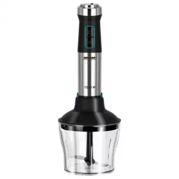 Frullatore a immersione MPM MBL-42M — 1500 W, corpo in acciaio inox, velocità variabile, turbo, accessori