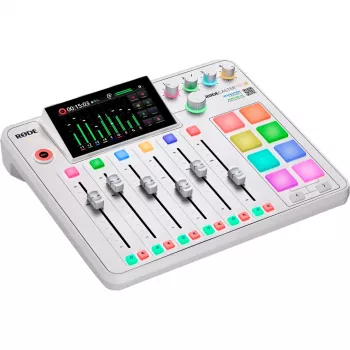 Interfaccia audio Rode RodeCaster Pro II bianco — console di registrazione USB multicanale