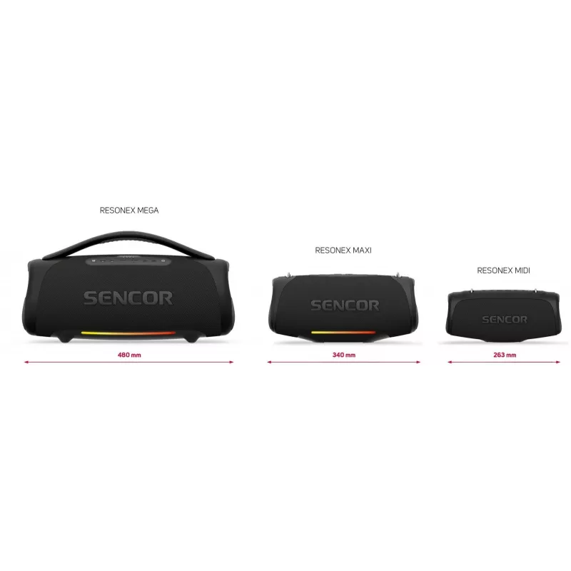Altoparlante Bluetooth portatile SENCOR RESONEX MIDI 80W, impermeabile IPX7