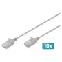 Cavo patch DIGITUS CAT 6 U-UTP slim, 3 m, grigio, confezione da 10
