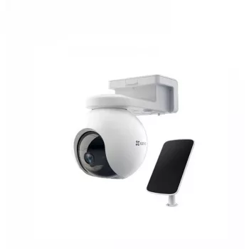 Telecamera di sorveglianza IP EZVIZ EB8 4G con pannello solare — 3 MP (2304×1296), 4G LTE, batteria 10400 mAh, IP65, PTZ 340°/65°