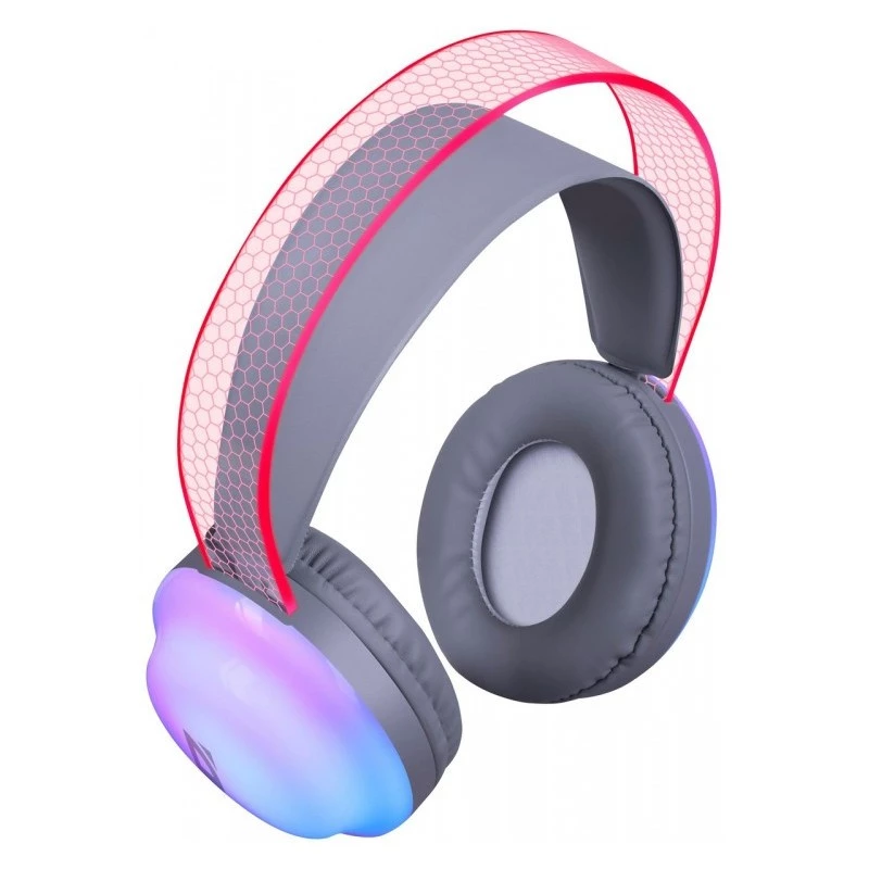 Defender FreeMotion B651 63651 cuffie wireless on-ear, Bluetooth 5.3, retroilluminazione RGB, 20–20000 Hz, 105 dB, USB-C, AUX, bianche
