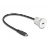Cavo USB DeLOCK 88183 0,3 m USB-C nero argento