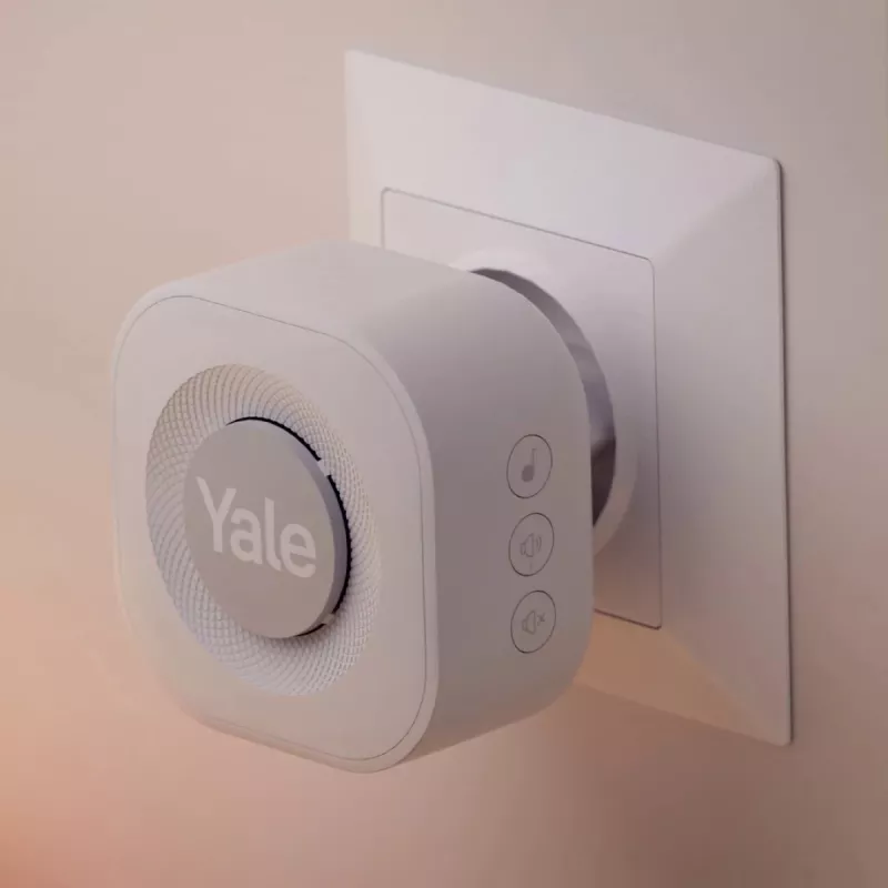 Yale campanello gong grigio, bianco