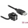 USB 2.0 connettore femmina con cavo nero DeLOCK 86869
