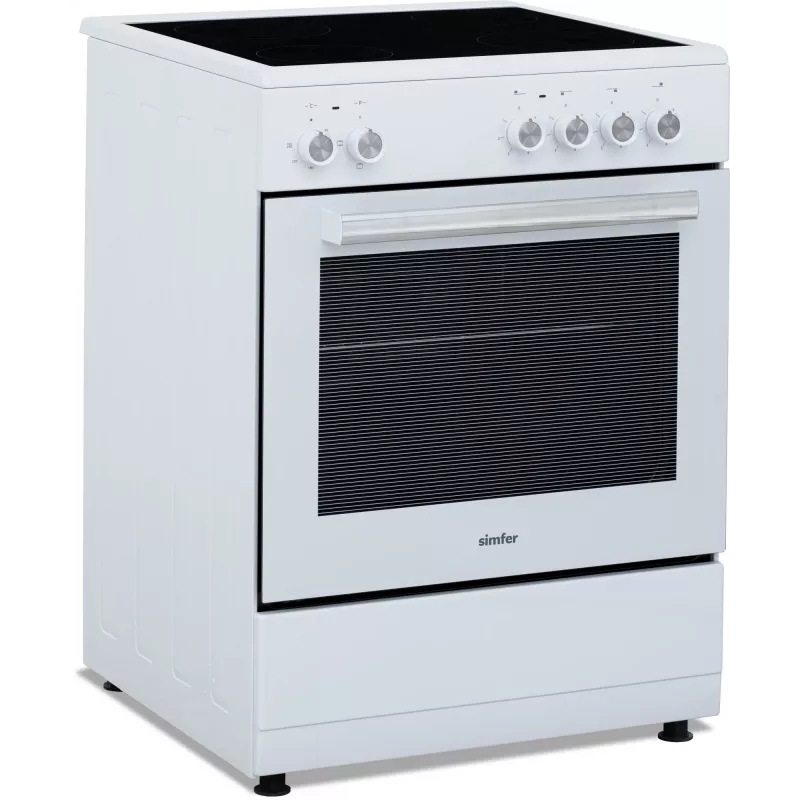 Simfer 6043SEDBB Piano cottura elettrico freestanding, 62 L, bianco