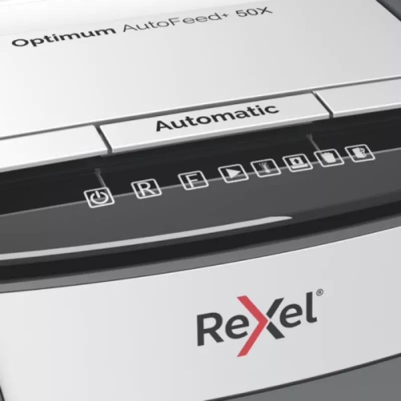 Rexel Optimum AutoFeed+ 50X distruggidocumenti con alimentazione automatica, taglio a particelle, P4