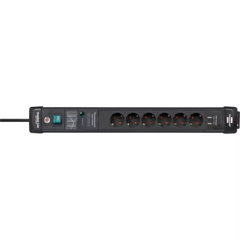 Prolunga elettrica Brennenstuhl 1951160606 3 m 6 prese AC per interni nero