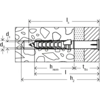 Tassello per telai Fischer SXR 6 x 60