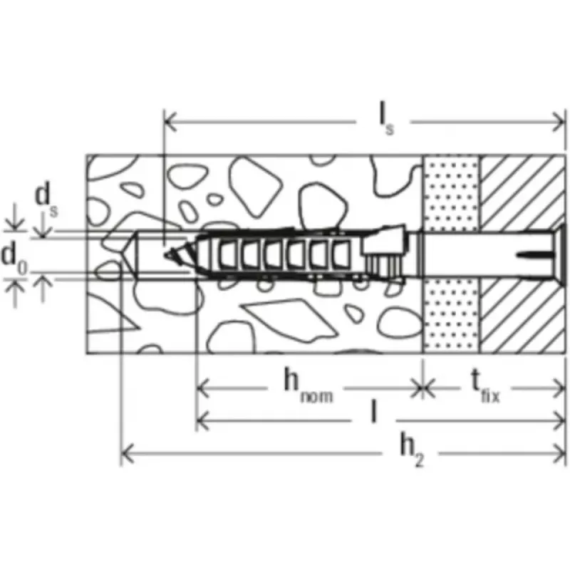Tassello per telai Fischer SXR 6 x 60