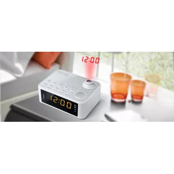 Sveglia Muse M-178 PW digitale argento bianco