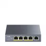 Cudy GS1005P switch di rete — 5 porte Gigabit Ethernet con 4 porte PoE, 60 W di potenza totale, case in metallo, montabile in rack