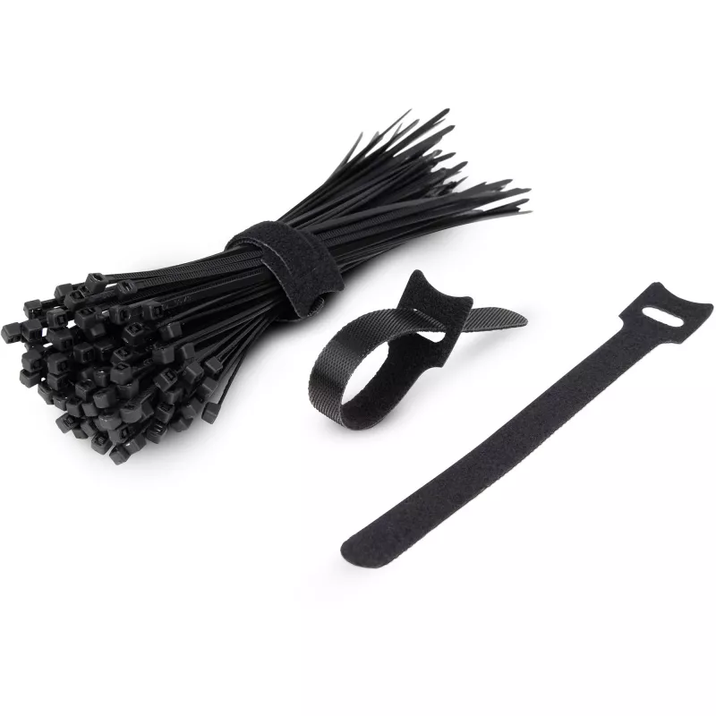Organizer per cavi OfficePal, gestione cavi nero, 136 pezzi