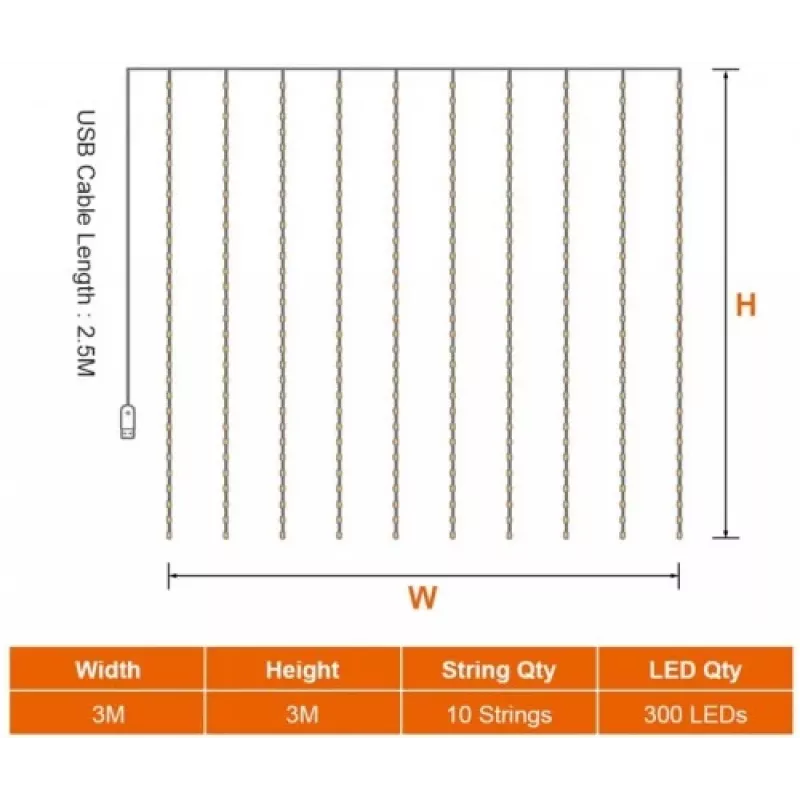 Lampada LED HEMER 300 Bright White — lampada LED decorativa, 300 mm, bianco brillante