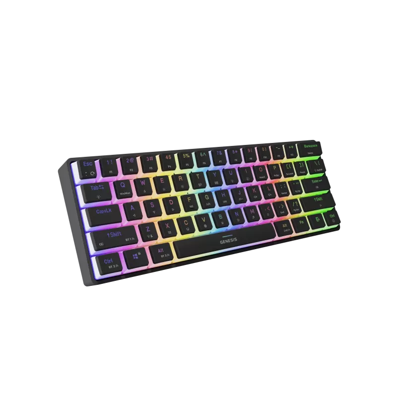 Tastiera gaming genesis THOR 660 G2 — wireless (2,4 GHz, Bluetooth) e con filo, layout compatto