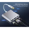 Hub adattatore USB-C TB AKTBXVAU3HMPDAV — 3-in-1: HDMI + USB-A + USB-C PD, argento