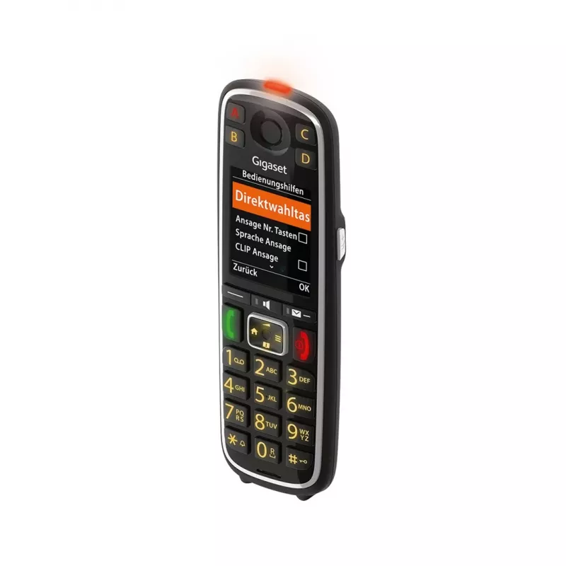 Telefono analogico/DECT Gigaset E720HX con identificazione del chiamante nero