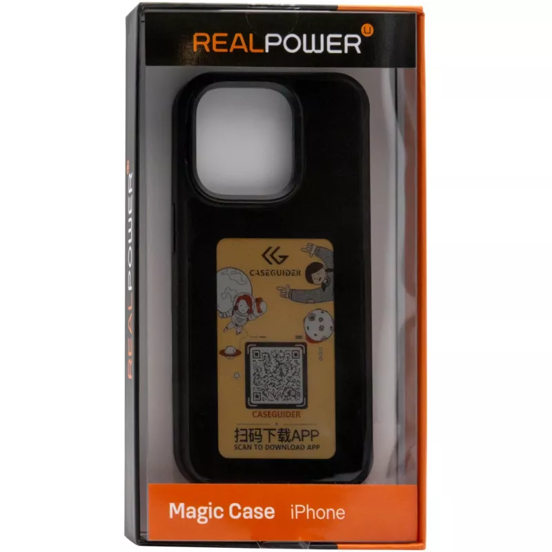 RealPower 504404 Magic Case custodia per iPhone 15, display a colori, MagSafe, nera