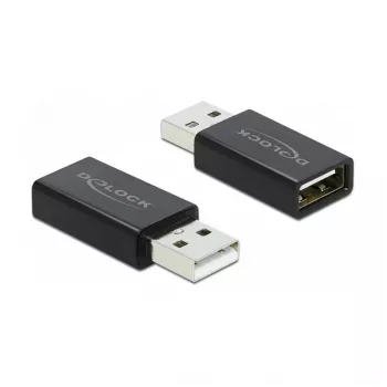 Adattatore USB 2.0 DELOCK Type-A maschio su Type-A femmina data blocker