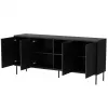 Comò 4D ABI 200x45x88 nero opaco