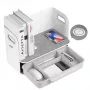 Organizer da scrivania con cassetto e caricabatterie wireless Ergo Office, bianco, max. 10kg, ER-441