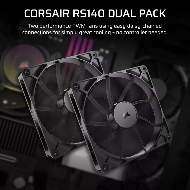 Ventole per case Corsair RS140 140 mm confezione da 2 nero