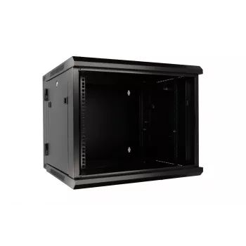 Extralink case rack 9U 600x600 AZH nero a parete, tipo oscillante