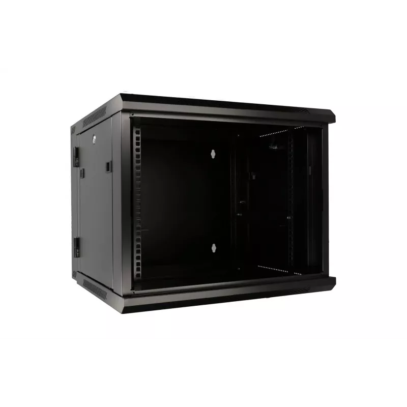 Extralink case rack 9U 600x600 AZH nero a parete, tipo oscillante