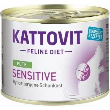 KATTOVIT Sensitive Turkey - cibo umido per gatti - 185 g