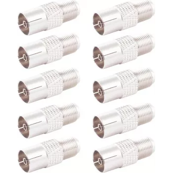 Adattatore connettore femmina IEC a connettore femmina F ShiverPeaks 85324-SET10, set da 10 pz.