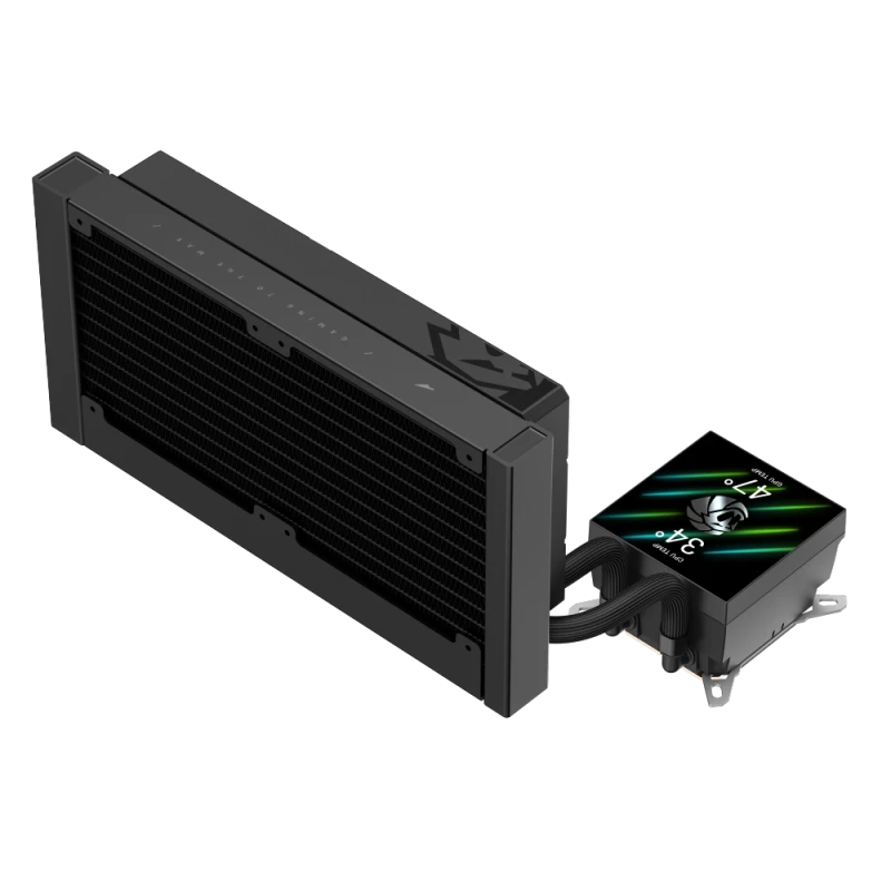 Dissipatore a liquido per CPU Gamemax | GLACIER 240 LCD BK | Intel, AMD
