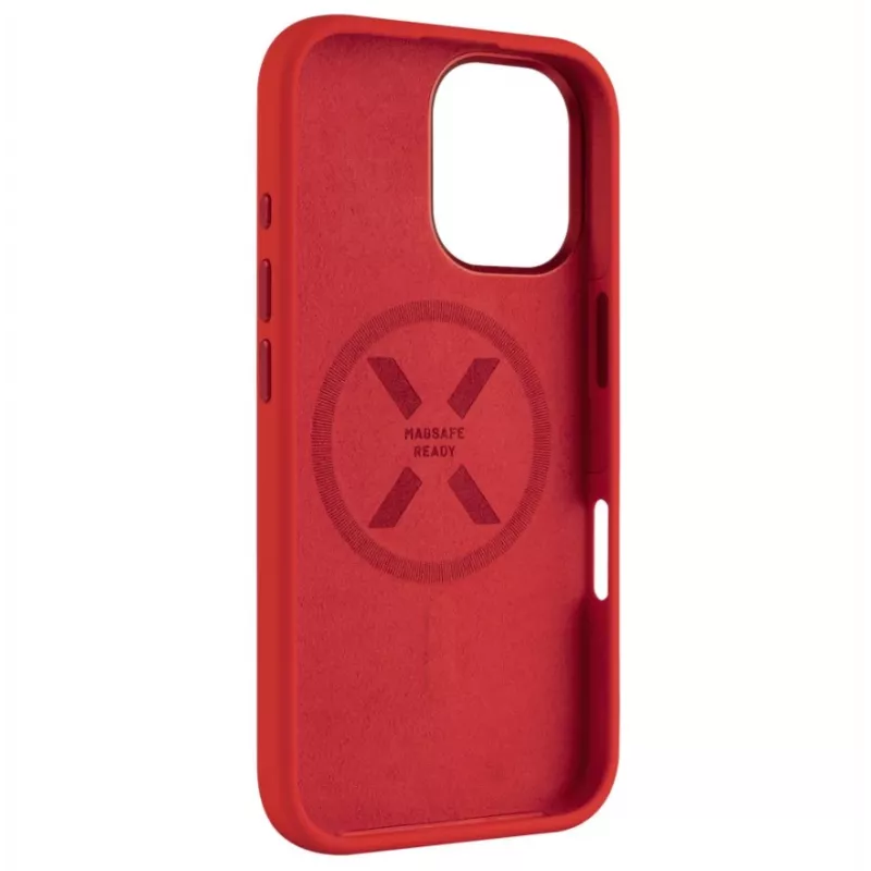 Fixed MagFlow | Cover posteriore | Apple | iPhone 16 | Silicone liquido | Rosso