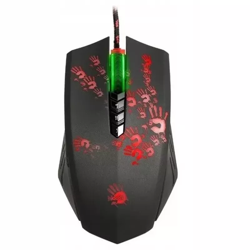 Mouse da gaming A4Tech BLOODY A60 — ottico, ambidestro, 6200 DPI, USB Type-A, 8 tasti, nero