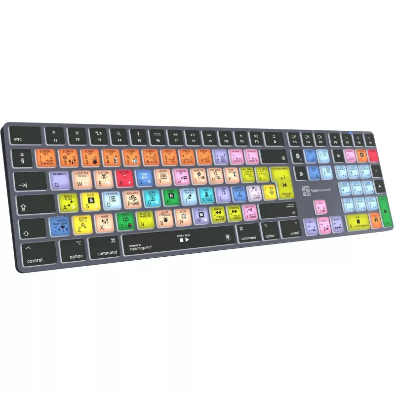Tastiera LogicKeyboard Apple Logic Pro X2 Titan DE Mac — LKB-LOGXP2-TM-DE, layout tedesco