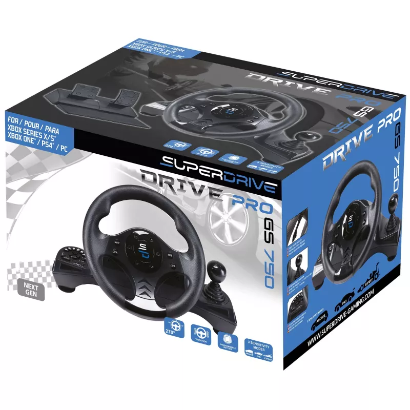 Volante + pedali Subsonic SA5156-NG rotazione 270° USB nero
